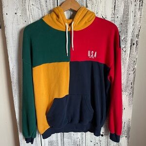 BDG Urban Outfitters Color Block Sweatshirt Hoodie Size Small